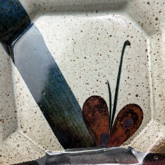 John Freimarck Studio Decorative Art Pottery Octagon Dinner Wall Plate - Picture 4 of 7